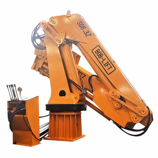 Venda quente de 6 toneladas de guindaste hidráulico de convés com braço articulado na China