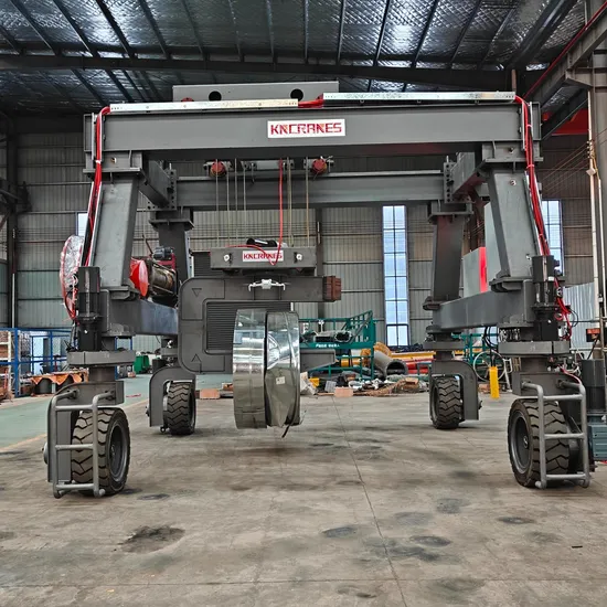 Guindaste de pórtico de contêiner de 30 toneladas cansado de borracha de viga dupla modelo Rtg Ex
